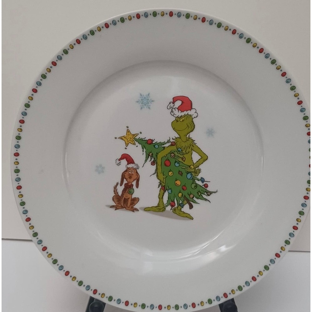 "The‎ Grinch Who Stole Christmas" 10.5" Dinner Plate Dr. Seuss